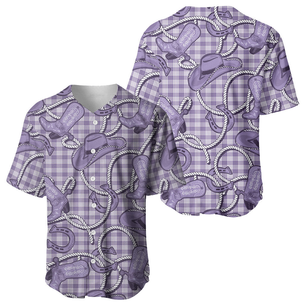 Purple Hawaii Palaka Cowboy Baseball Jersey Hawaiian Paniolo Festival Spirit LT19 - Polynesian Pride