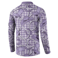 Purple Hawaii Palaka Cowboy Button Sweatshirt Hawaiian Paniolo Festival Spirit LT19 - Polynesian Pride