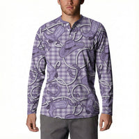 Purple Hawaii Palaka Cowboy Button Sweatshirt Hawaiian Paniolo Festival Spirit LT19 - Polynesian Pride