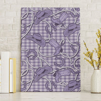 Purple Hawaii Palaka Cowboy Canvas Wall Art Hawaiian Paniolo Festival Spirit LT19 Without Frame Purple - Polynesian Pride