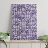 Purple Hawaii Palaka Cowboy Canvas Wall Art Hawaiian Paniolo Festival Spirit LT19 - Polynesian Pride