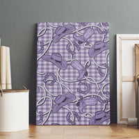 Purple Hawaii Palaka Cowboy Canvas Wall Art Hawaiian Paniolo Festival Spirit LT19 - Polynesian Pride