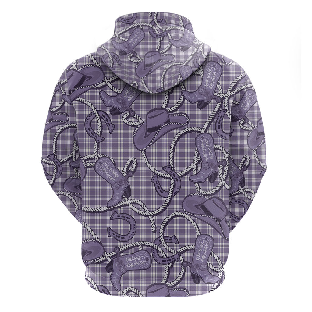 Purple Hawaii Palaka Cowboy Hoodie Hawaiian Paniolo Festival Spirit LT19 - Polynesian Pride