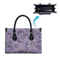 Purple Hawaii Palaka Cowboy Leather Bag Hawaiian Paniolo Festival Spirit LT19 - Polynesian Pride