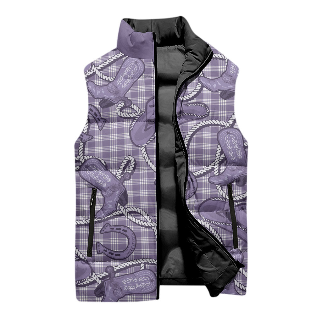 Purple Hawaii Palaka Cowboy Sleeveless Puffer Jacket Hawaiian Paniolo Festival Spirit LT19 - Polynesian Pride