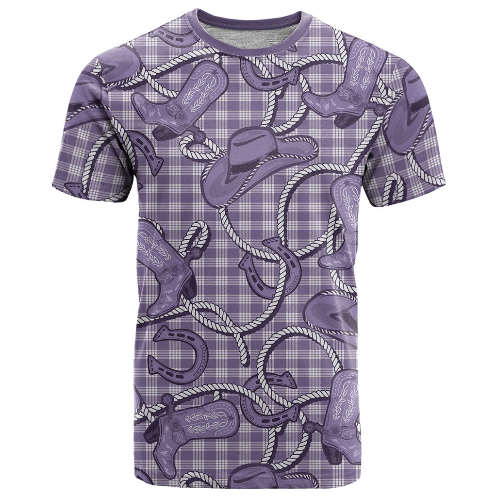 Purple Hawaii Palaka Cowboy T Shirt Hawaiian Paniolo Festival Spirit LT19 Purple - Polynesian Pride
