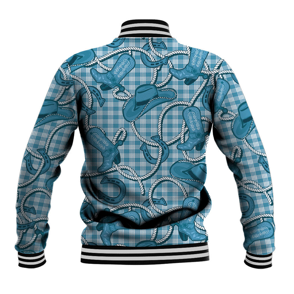 Blue Hawaii Palaka Cowboy Baseball Jacket Hawaiian Paniolo Festival Spirit LT19 - Polynesian Pride