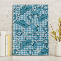 Blue Hawaii Palaka Cowboy Canvas Wall Art Hawaiian Paniolo Festival Spirit LT19 Without Frame Blue - Polynesian Pride