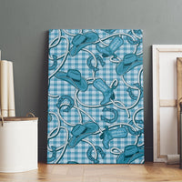 Blue Hawaii Palaka Cowboy Canvas Wall Art Hawaiian Paniolo Festival Spirit LT19 - Polynesian Pride