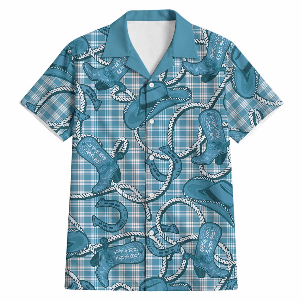 Blue Hawaii Palaka Cowboy Hawaiian Shirt Hawaiian Paniolo Festival Spirit