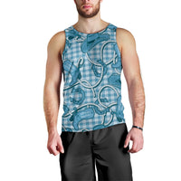 Blue Hawaii Palaka Cowboy Men Tank Top Hawaiian Paniolo Festival Spirit LT19 - Polynesian Pride