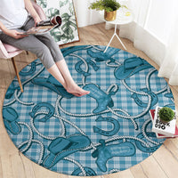 Blue Hawaii Palaka Cowboy Round Carpet Hawaiian Paniolo Festival Spirit LT19 - Polynesian Pride