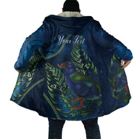 New Zealand Takahe Personalised Cloak Silver Fern Galaxy Polynesian Pattern