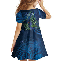 New Zealand Takahe Personalised Family Matching Off Shoulder Maxi Dress and Hawaiian Shirt Silver Fern Galaxy Polynesian Pattern LT22 - Polynesian Pride