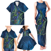 New Zealand Takahe Personalised Family Matching Tank Maxi Dress and Hawaiian Shirt Silver Fern Galaxy Polynesian Pattern LT22 - Polynesian Pride