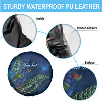 New Zealand Takahe Personalised Spare Tire Cover Silver Fern Galaxy Polynesian Pattern