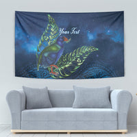 New Zealand Takahe Personalised Tapestry Silver Fern Galaxy Polynesian Pattern LT22 - Polynesian Pride