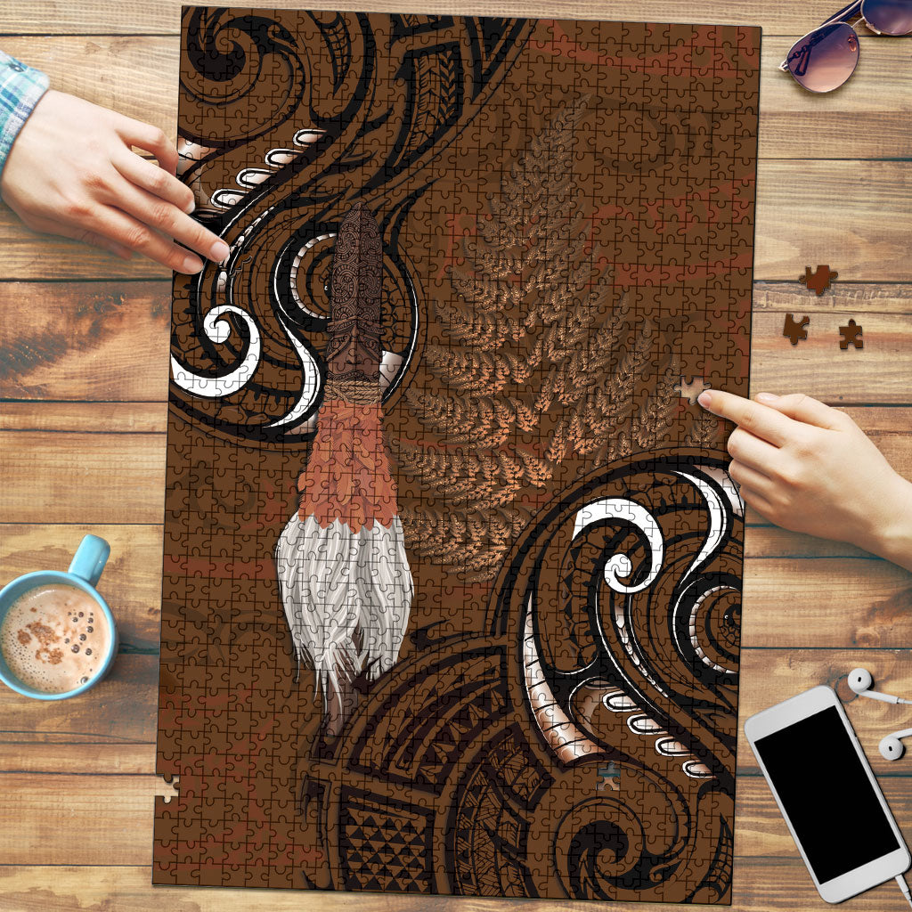 New Zealand Taiaha Puzzle Maori Weapon Silver Fern Maori Pattern