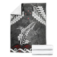 New Zealand Weka Personalised Blanket Aotearoa Hen Silver Fern Maori Pattern