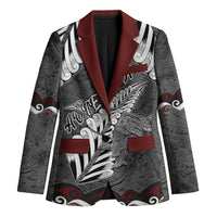 New Zealand Weka Personalised Blazer Aotearoa Hen Silver Fern Maori Pattern