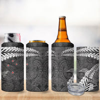 New Zealand Weka Personalised 4 in 1 Can Cooler Tumbler Aotearoa Hen Silver Fern Maori Pattern LT22 - Polynesian Pride