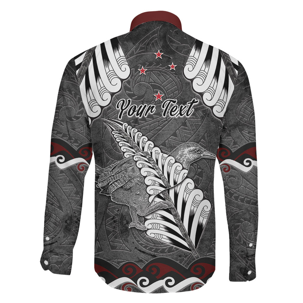 New Zealand Weka Personalised Family Matching Mermaid Dress and Hawaiian Shirt Aotearoa Hen Silver Fern Maori Pattern LT22 - Polynesian Pride
