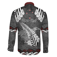 New Zealand Weka Personalised Family Matching Summer Maxi Dress and Hawaiian Shirt Aotearoa Hen Silver Fern Maori Pattern LT22 - Polynesian Pride