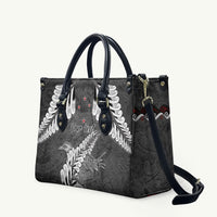New Zealand Weka Personalised Leather Bag Aotearoa Hen Silver Fern Maori Pattern