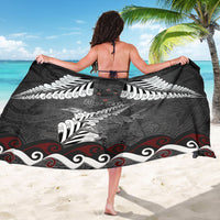 New Zealand Weka Personalised Sarong Aotearoa Hen Silver Fern Maori Pattern