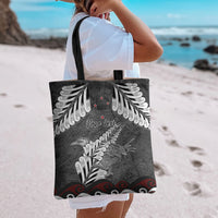 New Zealand Weka Personalised Tote Bag Aotearoa Hen Silver Fern Maori Pattern