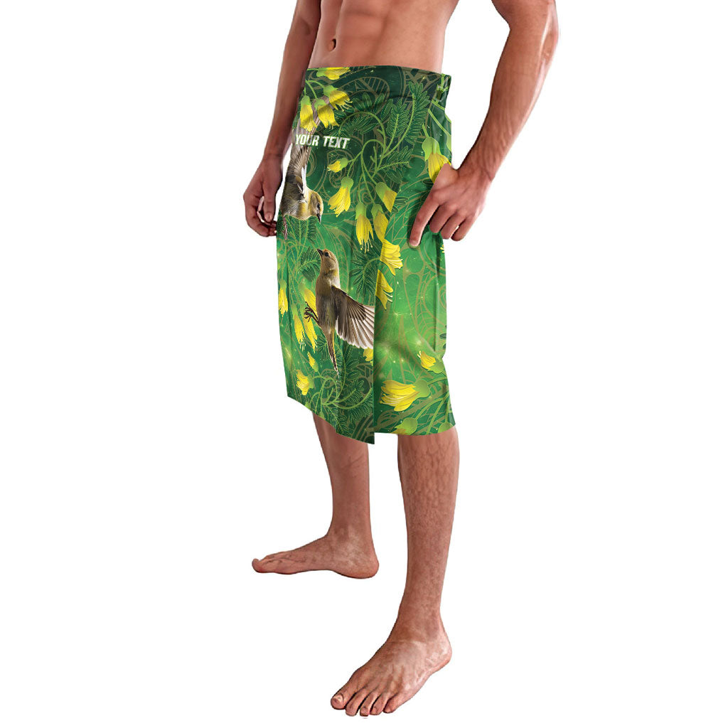 Bellbird New Zealand Personalised Lavalava Kowhai Flower Maori Pattern
