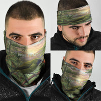 Bellbird New Zealand Personalised Neck Gaiter Korimako Harakeke Flower Native Forest