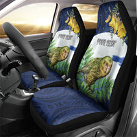 Kakapo New Zealand Personalised Car Seat Cover Kowhai Flower Silver Fern Maori Pattern LT22 - Polynesian Pride
