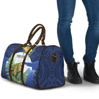 Kakapo New Zealand Personalised Travel Bag Kowhai Flower Silver Fern Maori Pattern LT22 - Polynesian Pride