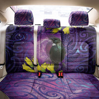 New Zealand Tui Bird Matariki Back Car Seat Cover Kowhai Flower Silver Fern Galaxy Maori Pattern LT22 - Polynesian Pride
