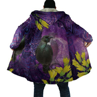 New Zealand Tui Bird Matariki Cloak Kowhai Flower Silver Fern Galaxy Maori Pattern