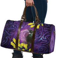 New Zealand Tui Bird Matariki Travel Bag Kowhai Flower Silver Fern Galaxy Maori Pattern LT22 - Polynesian Pride