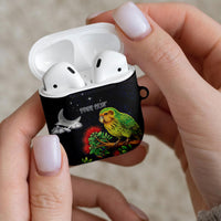 New Zealand Kakapo Matariki Personalised AirPods Case Pohutukawa Flower Galaxy Maori Pattern