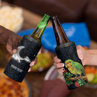 New Zealand Kakapo Matariki Personalised 4 in 1 Can Cooler Tumbler Pohutukawa Flower Galaxy Maori Pattern LT22 - Polynesian Pride