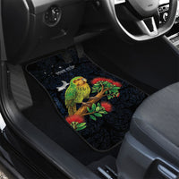 New Zealand Kakapo Matariki Personalised Car Mats Pohutukawa Flower Galaxy Maori Pattern