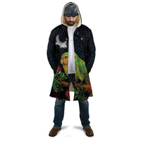 New Zealand Kakapo Matariki Personalised Cloak Pohutukawa Flower Galaxy Maori Pattern