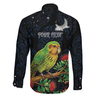 New Zealand Kakapo Matariki Personalised Family Matching Summer Maxi Dress and Hawaiian Shirt Pohutukawa Flower Galaxy Maori Pattern LT22 - Polynesian Pride