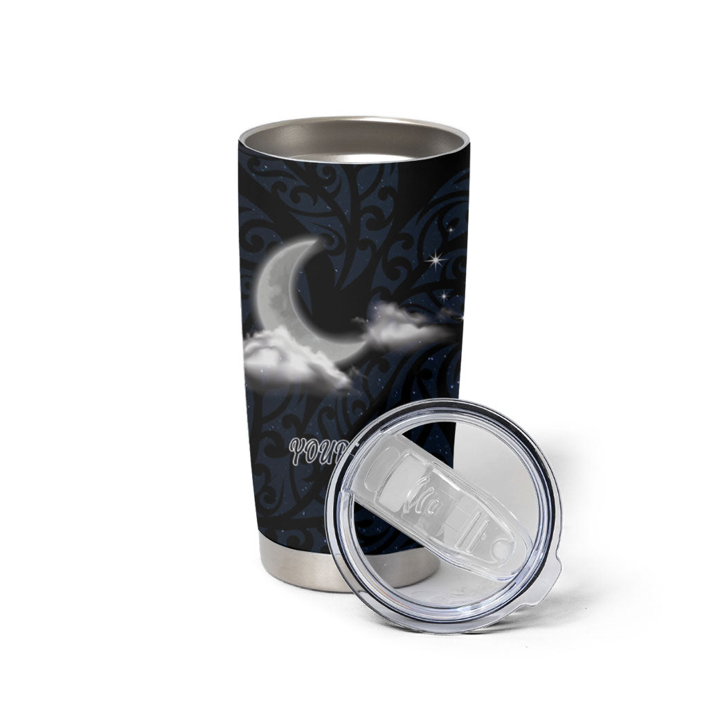 New Zealand Kakapo Matariki Personalised Tumbler Cup Pohutukawa Flower Galaxy Maori Pattern LT22 - Polynesian Pride