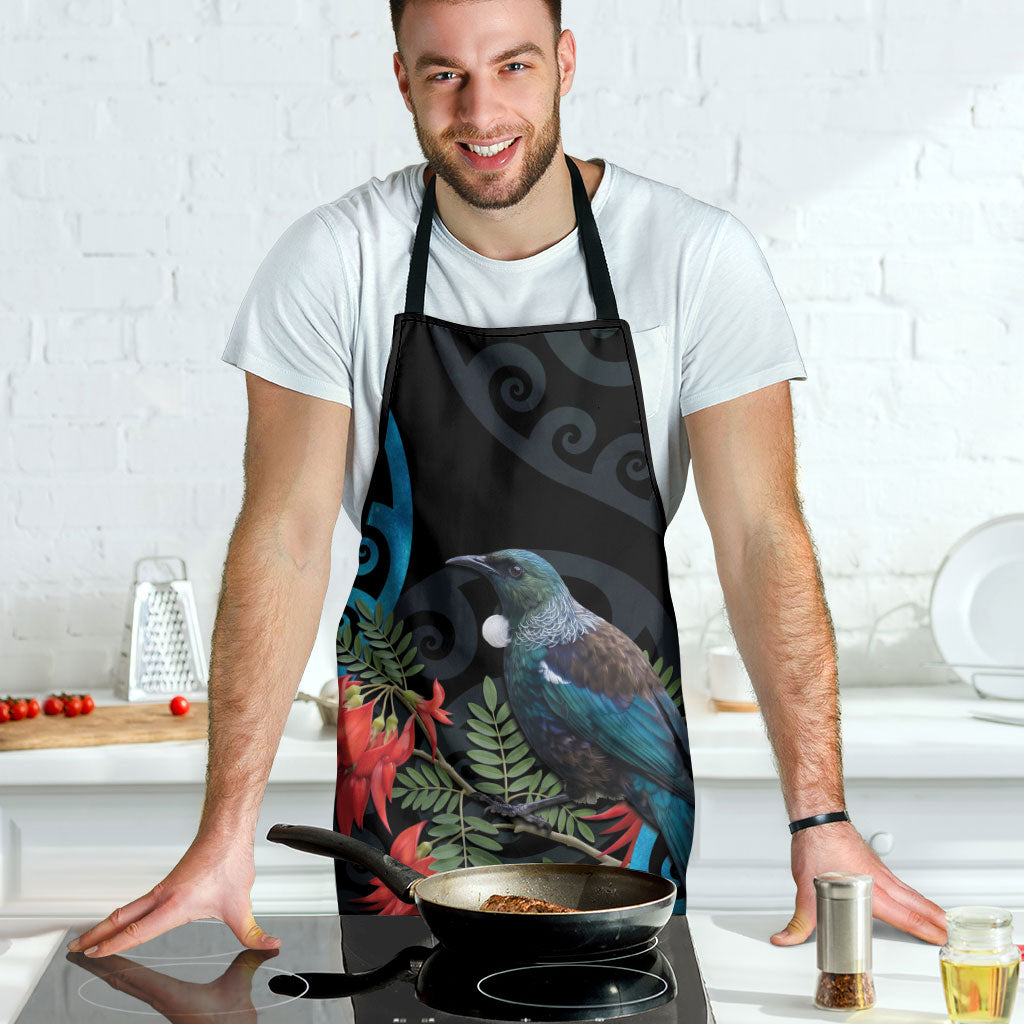 Tui Bird Kakabeak New Zealand Apron Clianthus Galaxy Maori Koru Pattern LT22 - Polynesian Pride