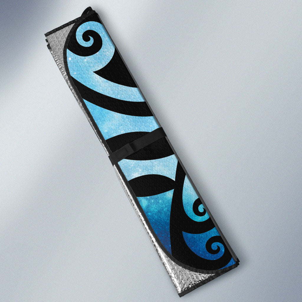Tui Bird Kakabeak New Zealand Auto Sun Shade Clianthus Galaxy Maori Koru Pattern LT22 - Polynesian Pride