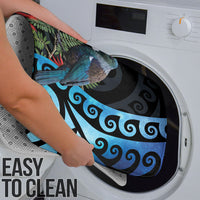 Tui Bird Kakabeak New Zealand Bathroom Set Clianthus Galaxy Maori Koru Pattern