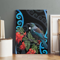 Tui Bird Kakabeak New Zealand Canvas Wall Art Clianthus Galaxy Maori Koru Pattern LT22 - Polynesian Pride