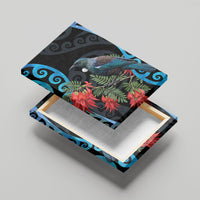 Tui Bird Kakabeak New Zealand Canvas Wall Art Clianthus Galaxy Maori Koru Pattern LT22 - Polynesian Pride