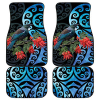 Tui Bird Kakabeak New Zealand Car Mats Clianthus Galaxy Maori Koru Pattern LT22 - Polynesian Pride