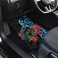 Tui Bird Kakabeak New Zealand Car Mats Clianthus Galaxy Maori Koru Pattern LT22 - Polynesian Pride